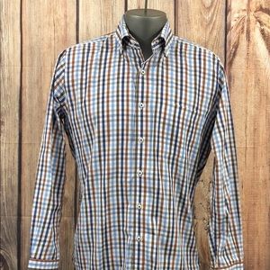 Peter Millar Casual Plaid Button Down Dress Shirt